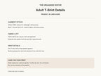 Overstimulated Highland Cow — garment mockup or size chart