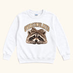 Overstimulated Raccoon — garment mockup or size chart