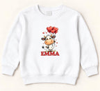 Personalized Cow Heart Balloon — garment mockup or size chart