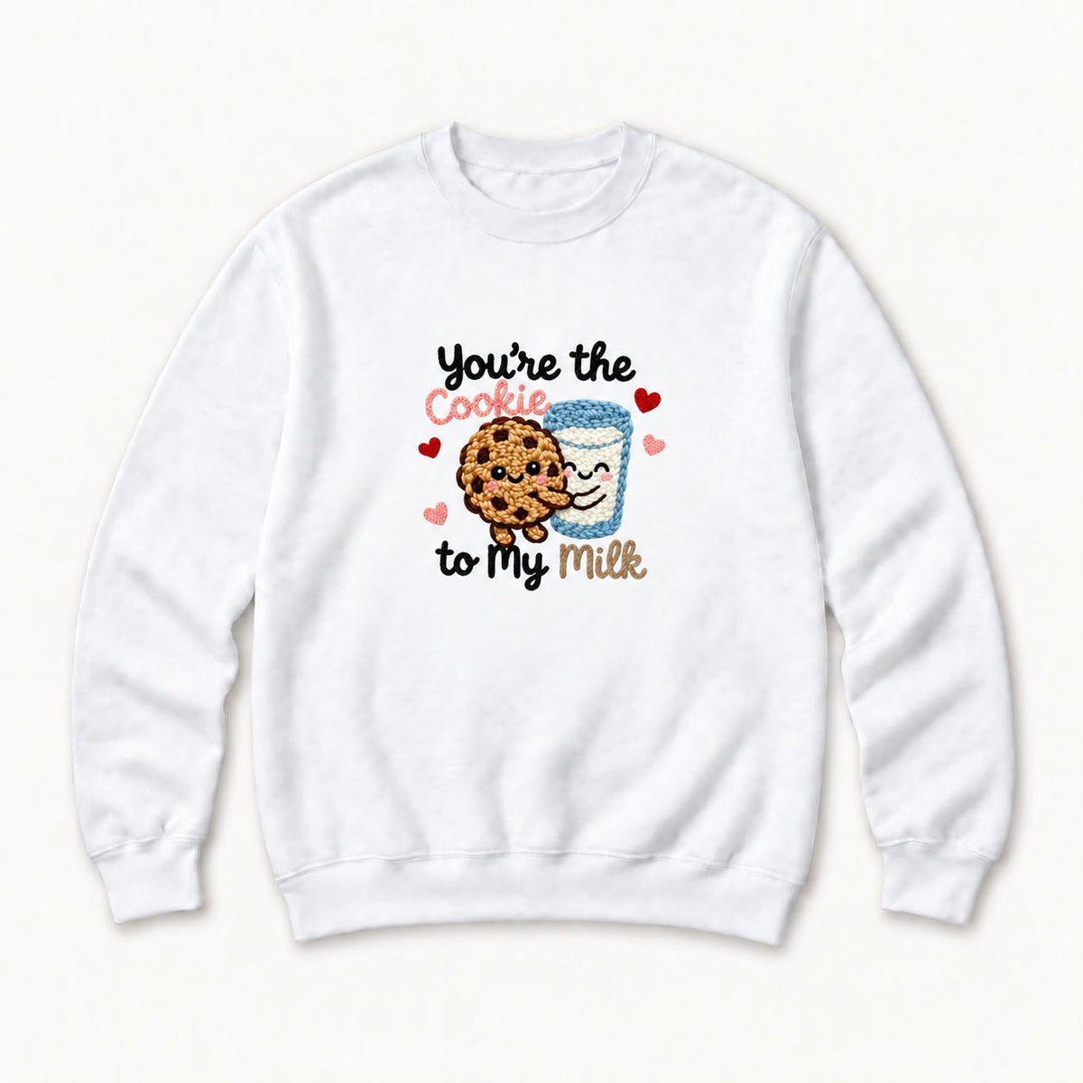 You're the Cookie to My Milk — garment mockup or size chart