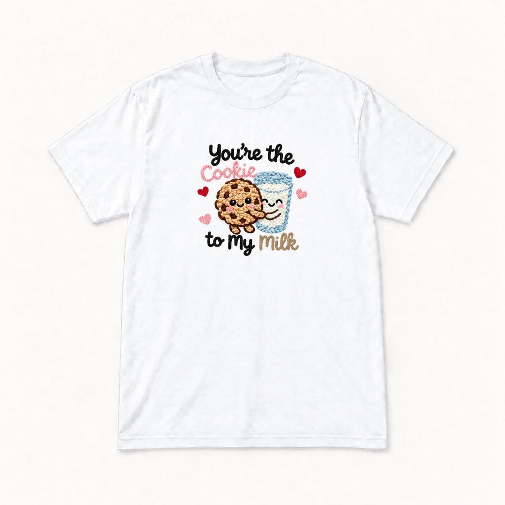 You're the Cookie to My Milk — garment mockup or size chart