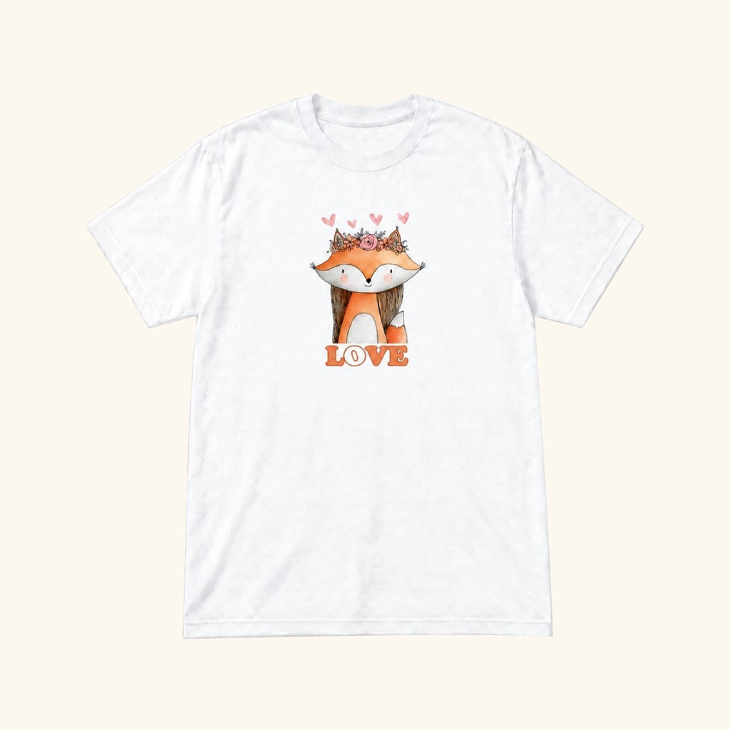 Fox Love — garment mockup or size chart