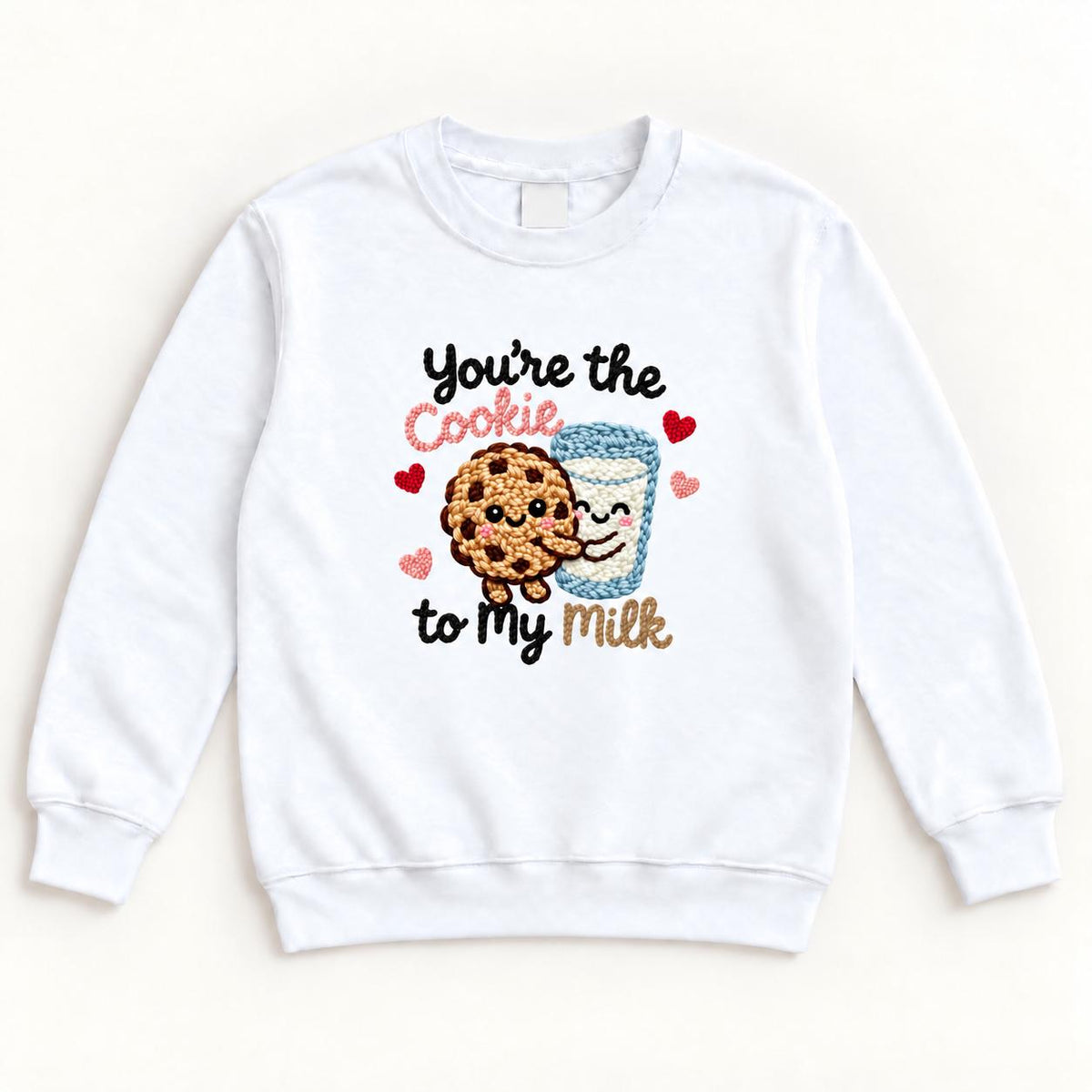 You're the Cookie to My Milk — garment mockup or size chart