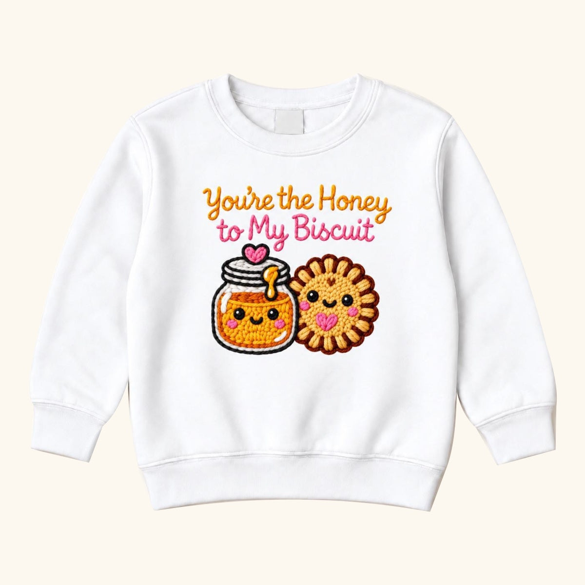 You're the Honey to My Biscuit — garment mockup or size chart