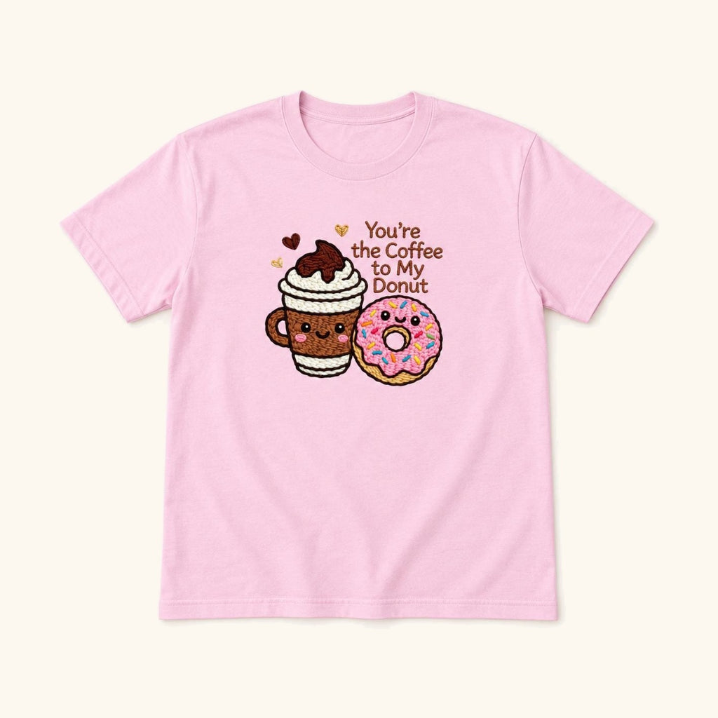 You're the Coffee to My Donut — garment mockup or size chart