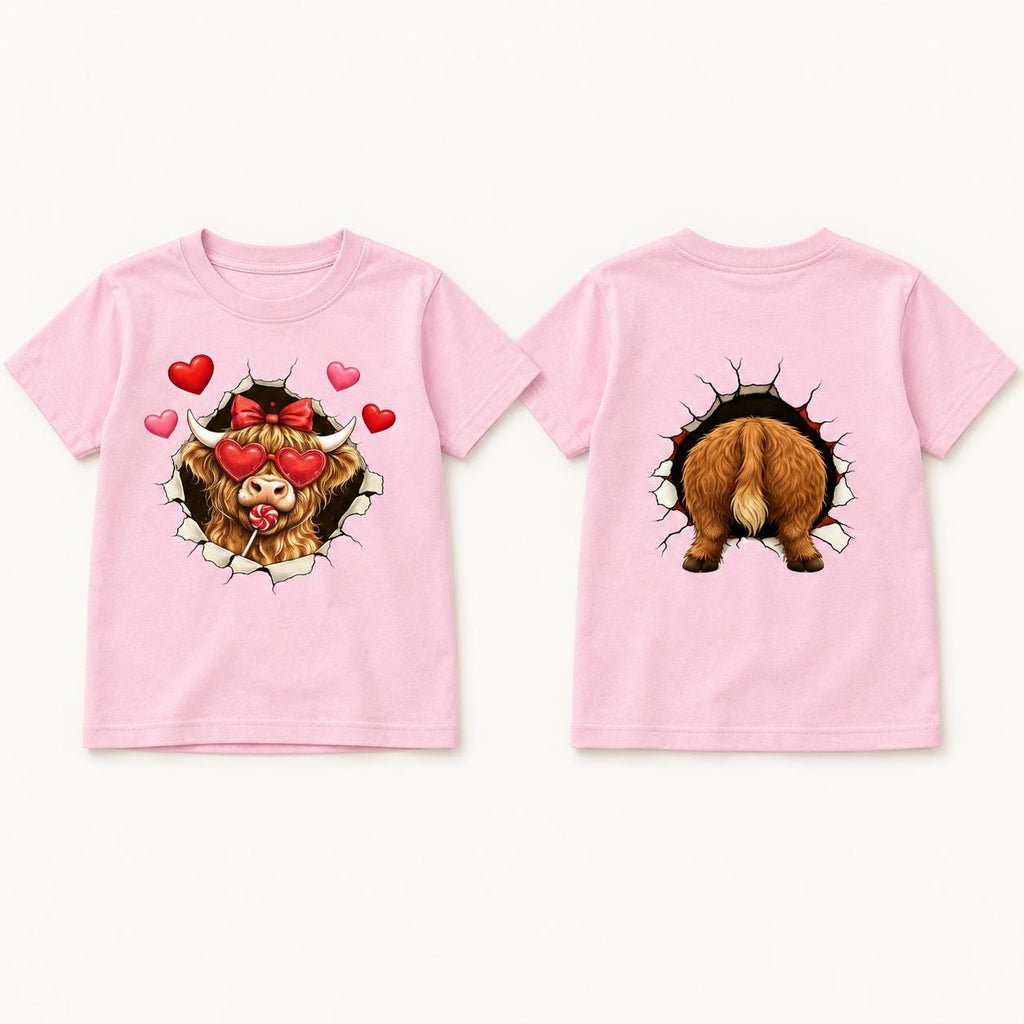 Highland Cow Booty — garment mockup or size chart
