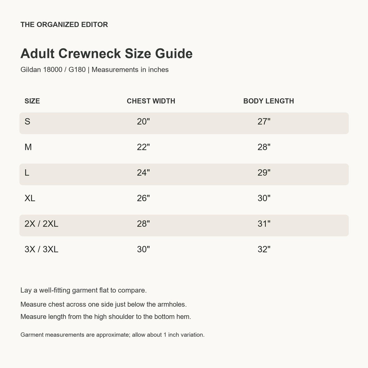 You've Just Tater'd Your Last Tot Raccoon — garment mockup or size chart
