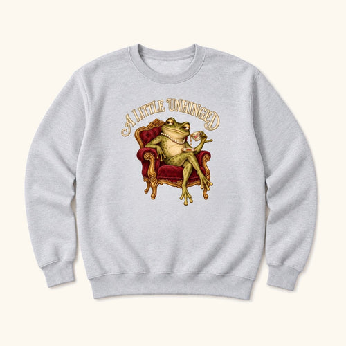 A Little Unhinged Frog — garment mockup or size chart