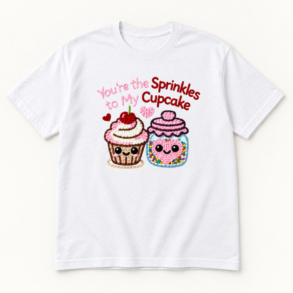 You're the Sprinkles to My Cupcake — garment mockup or size chart