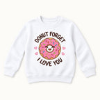Donut Forget I Love You — garment mockup or size chart
