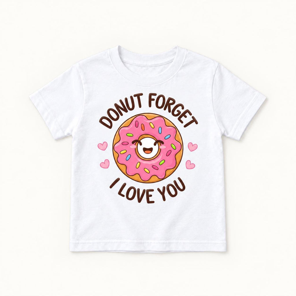 Donut Forget I Love You — garment mockup or size chart