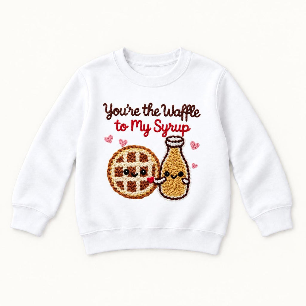 You're the Waffle to My Syrup — garment mockup or size chart