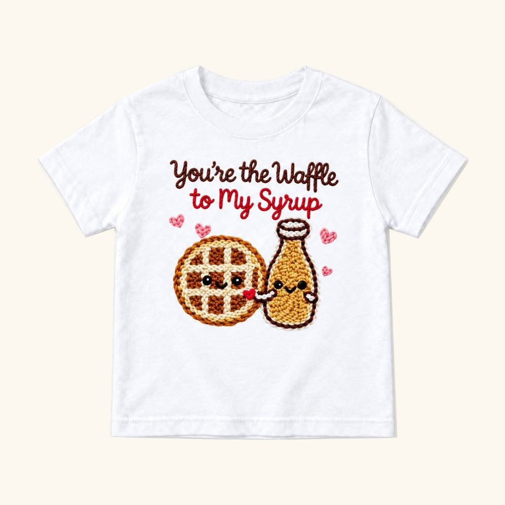 You're the Waffle to My Syrup — garment mockup or size chart