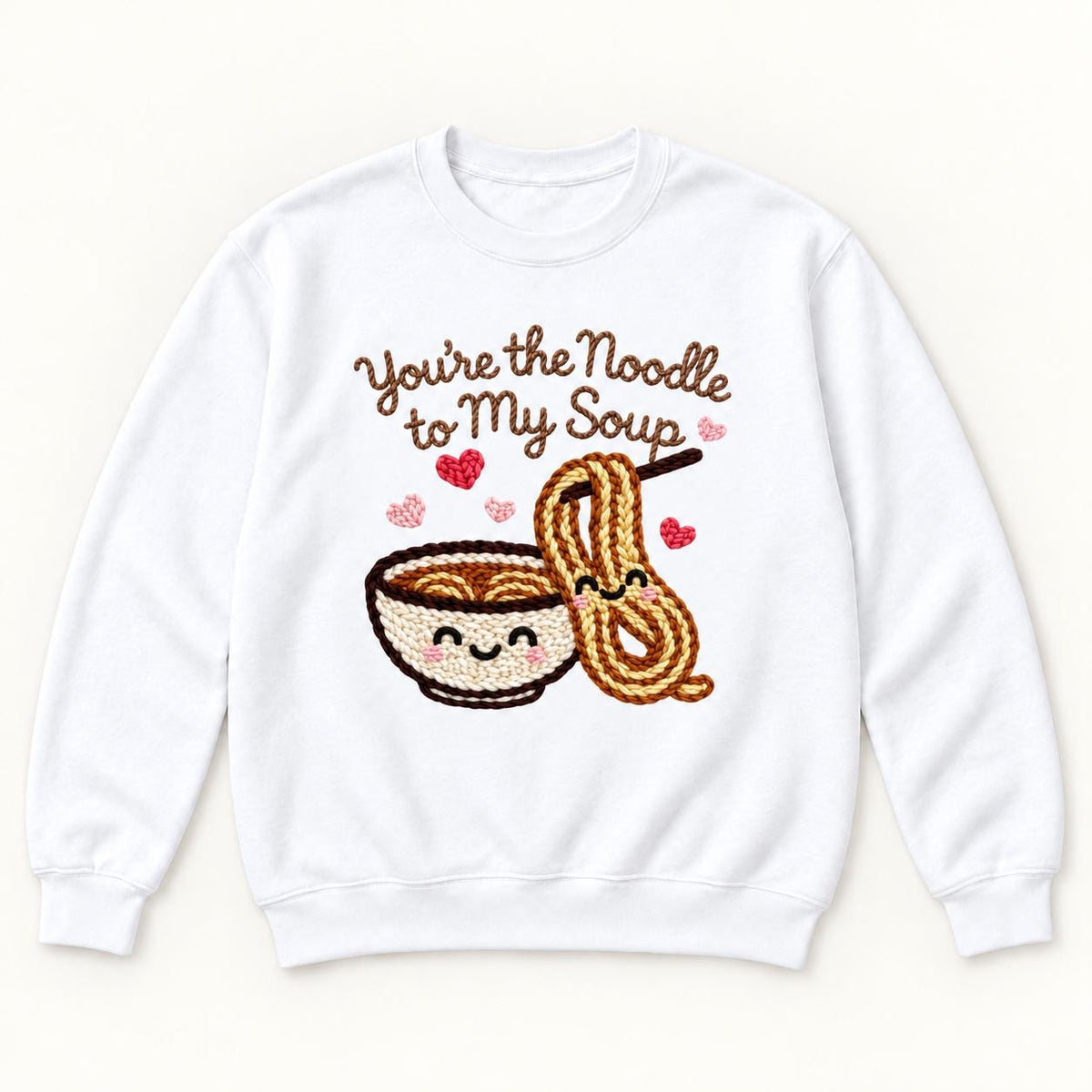 You're the Noodle to My Soup — garment mockup or size chart