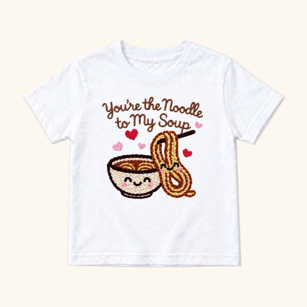 You're the Noodle to My Soup — garment mockup or size chart