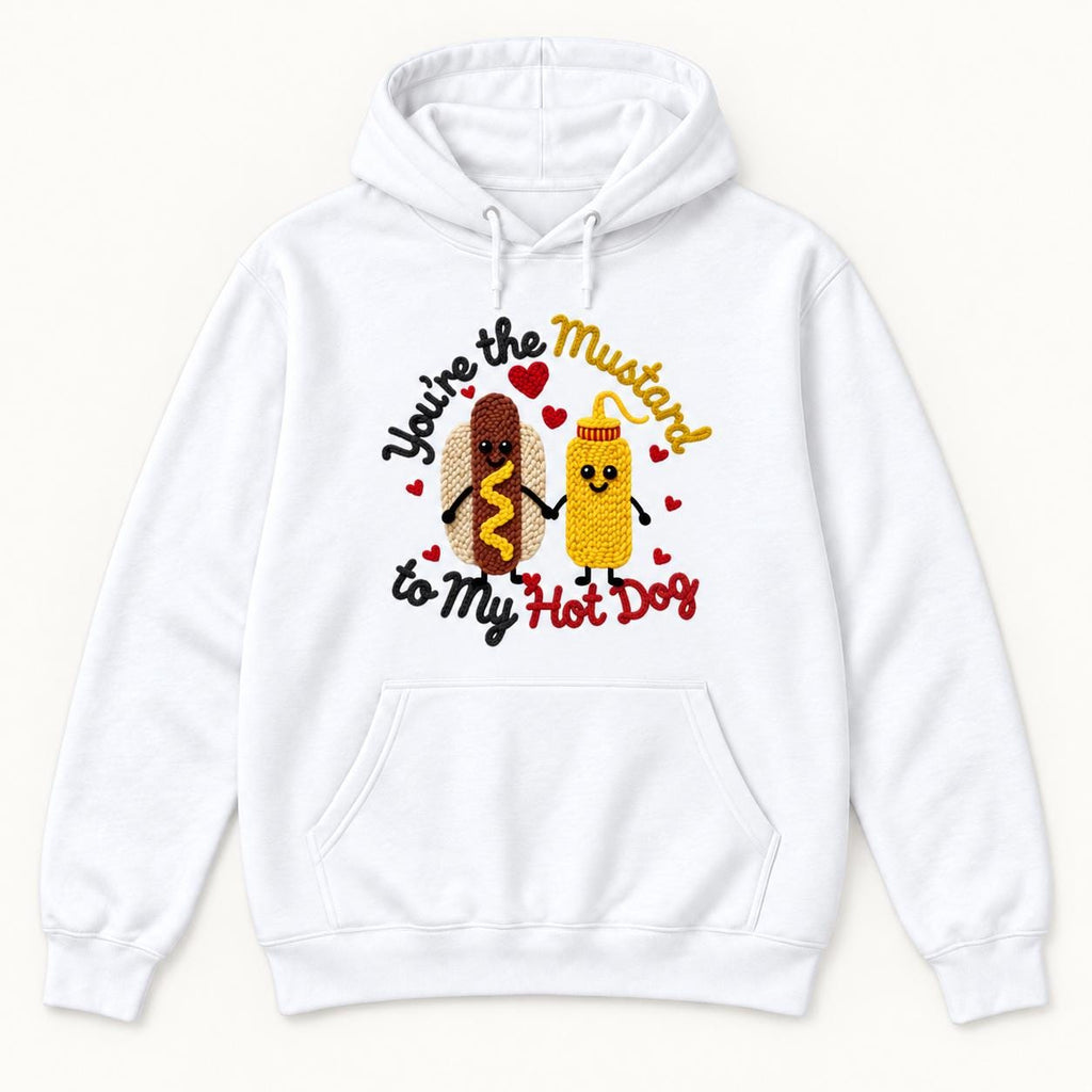 You're the Mustard to My Hot Dog — garment mockup or size chart