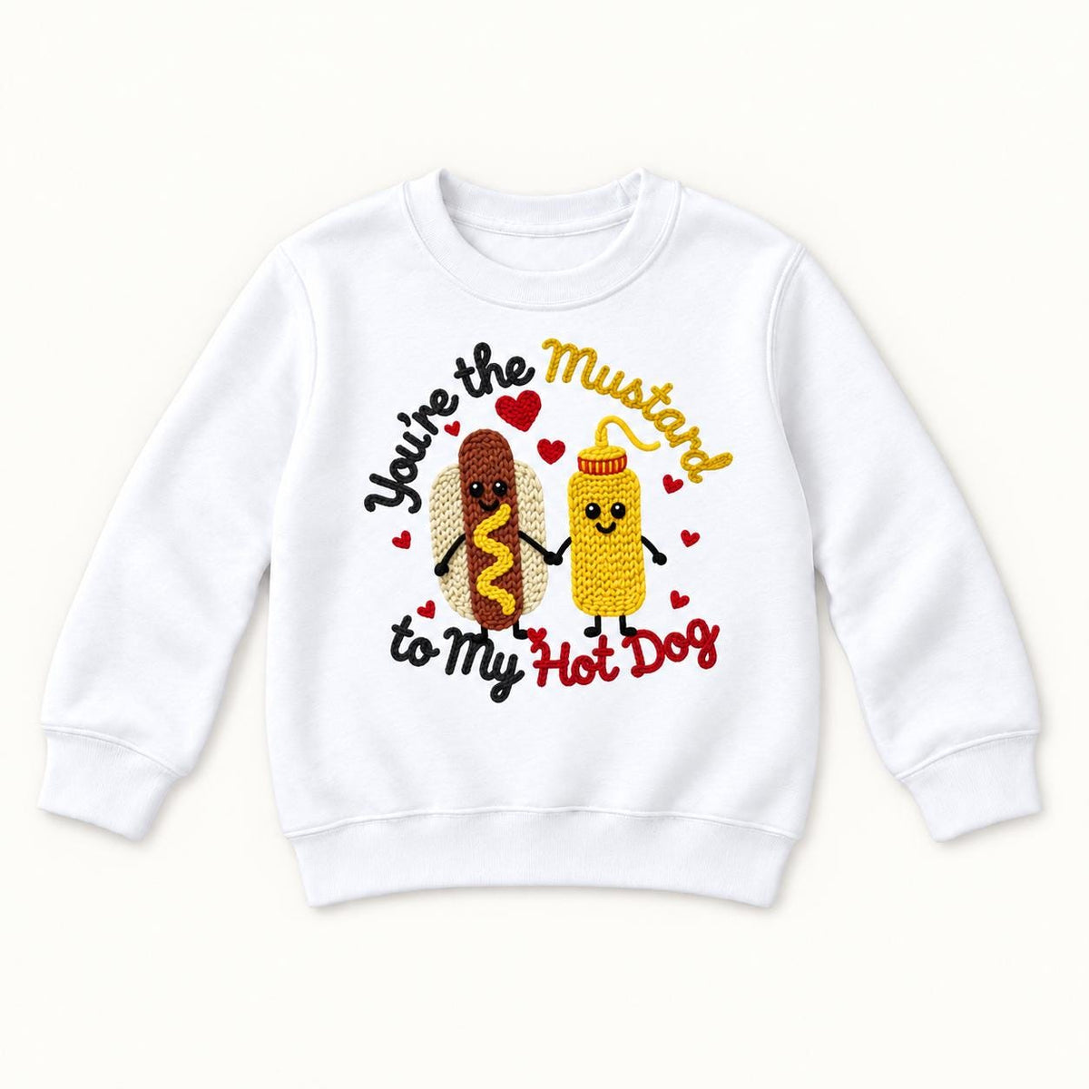You're the Mustard to My Hot Dog — garment mockup or size chart