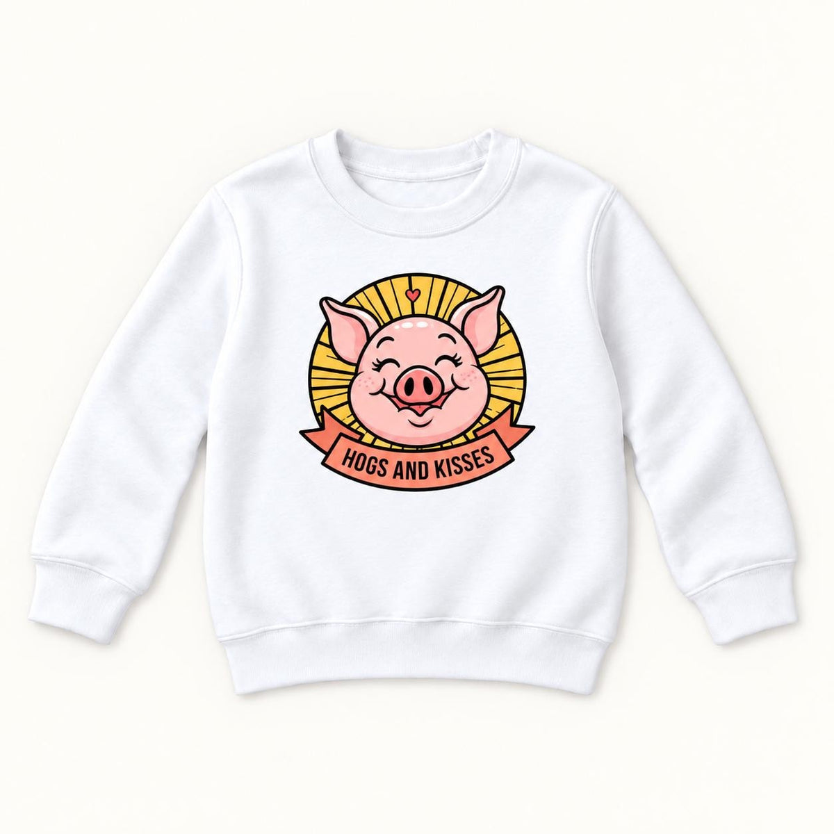 Hogs and Kisses — garment mockup or size chart