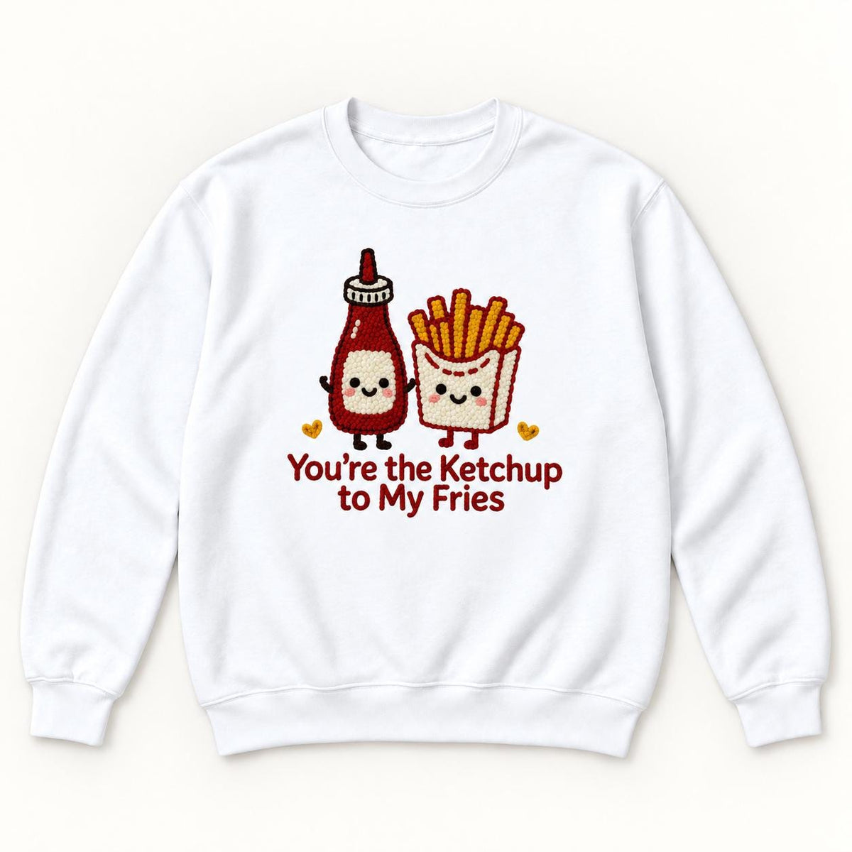 You're the Ketchup to My Fries — garment mockup or size chart