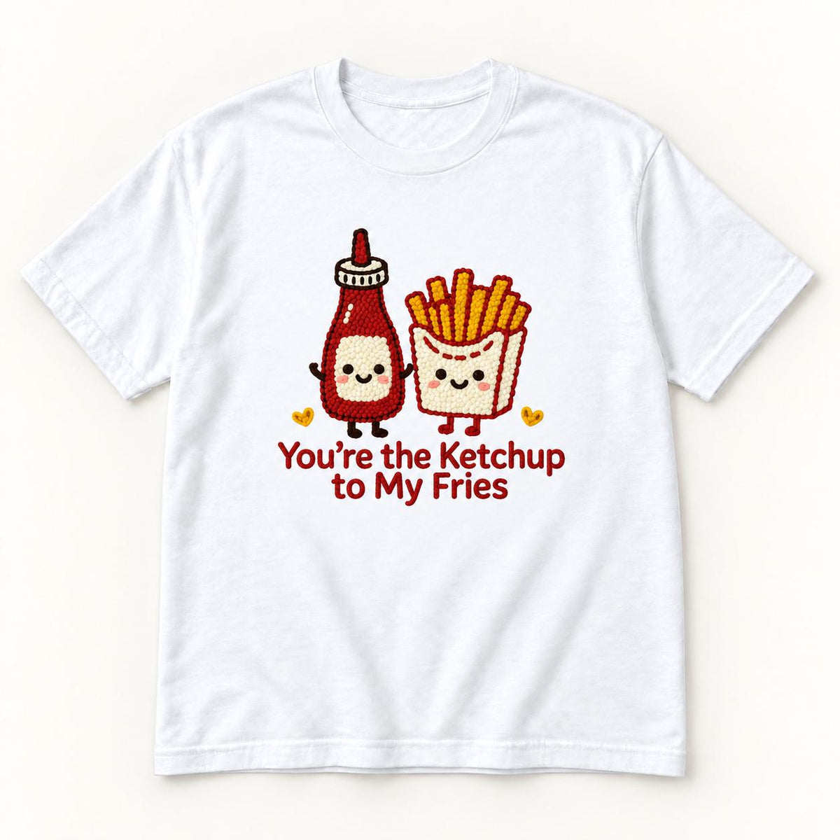 You're the Ketchup to My Fries — garment mockup or size chart