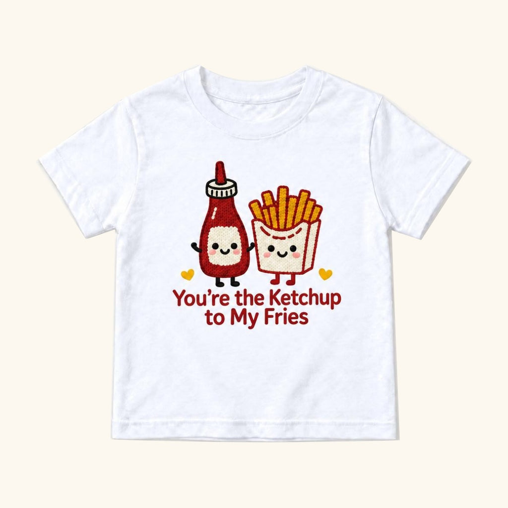 You're the Ketchup to My Fries — garment mockup or size chart