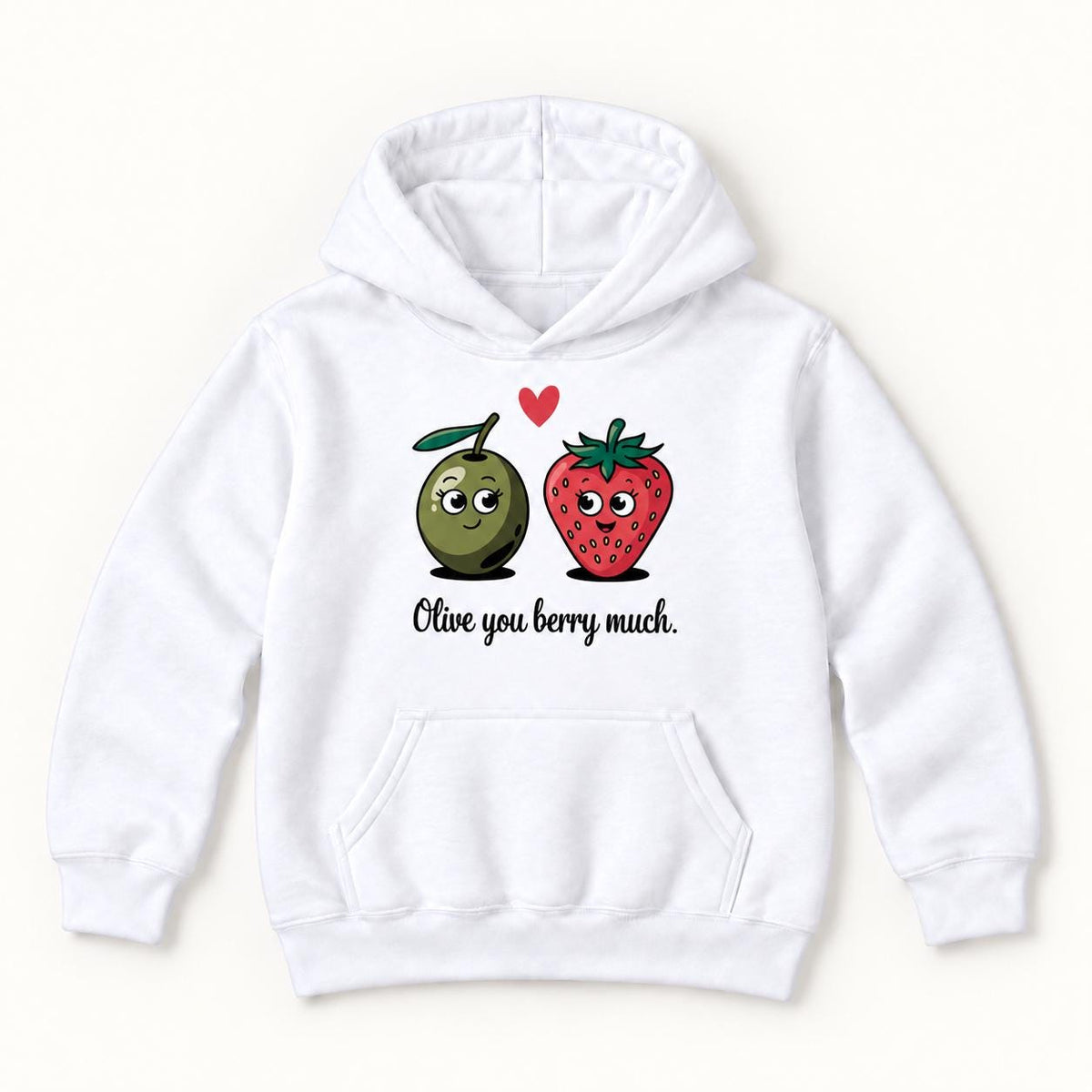 Olive You Berry Much — garment mockup or size chart
