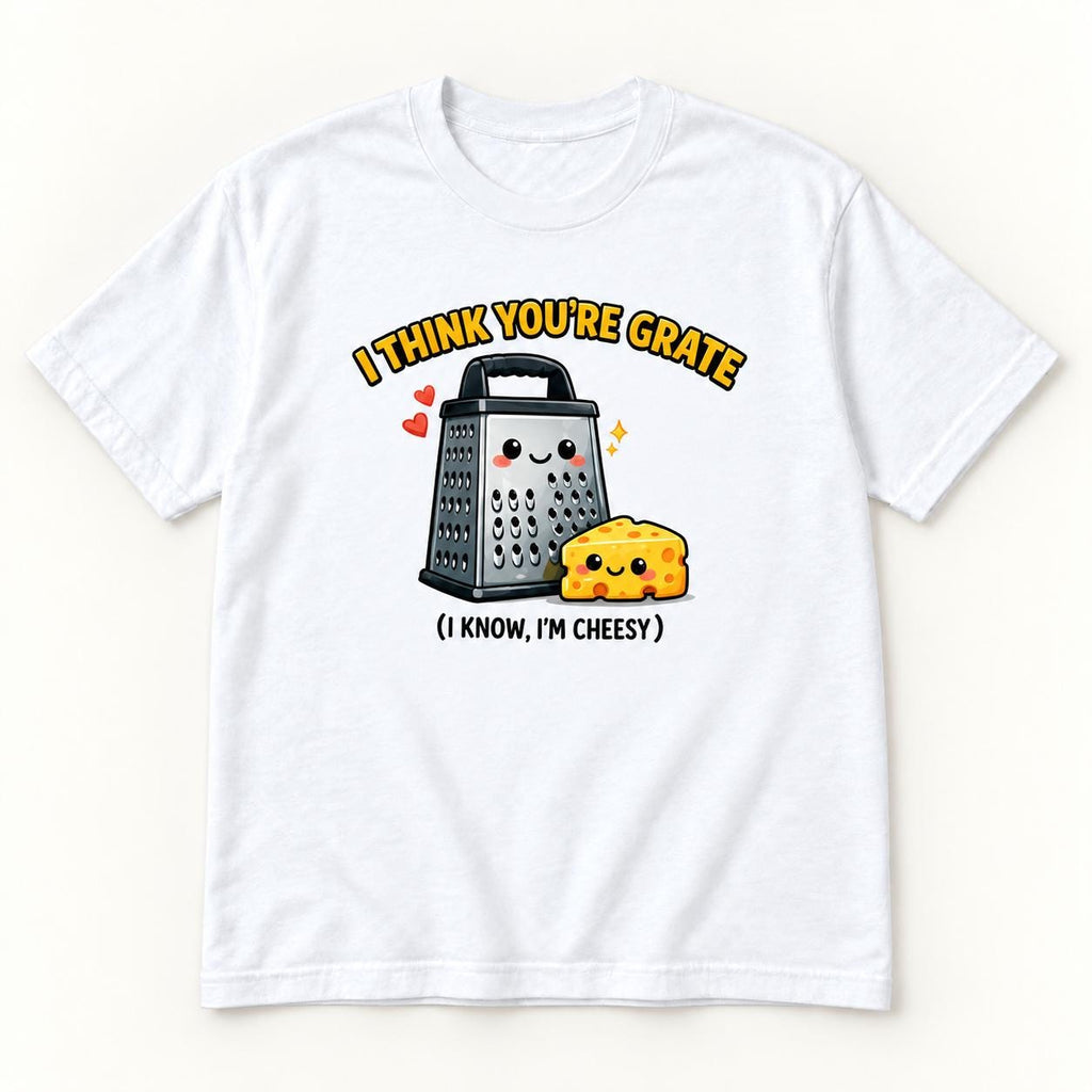 I Think You're Grate — garment mockup or size chart