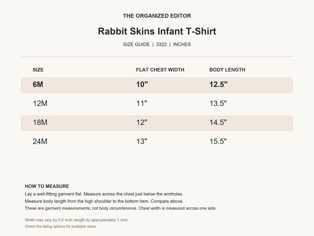 Personalized Mouse — garment mockup or size chart