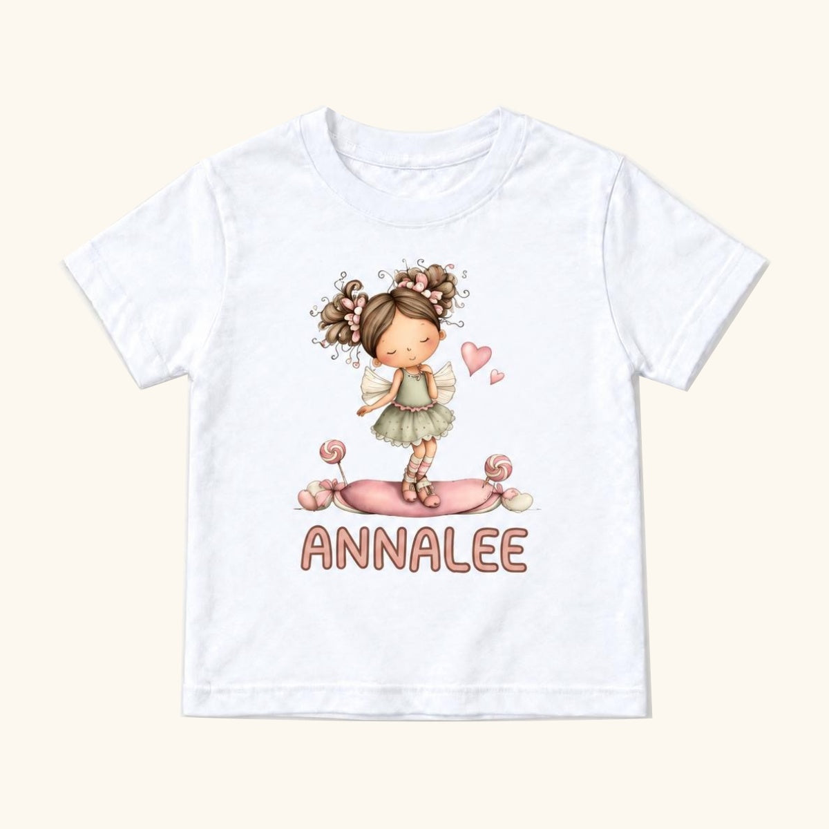 Personalized Fairy Girl — garment mockup or size chart