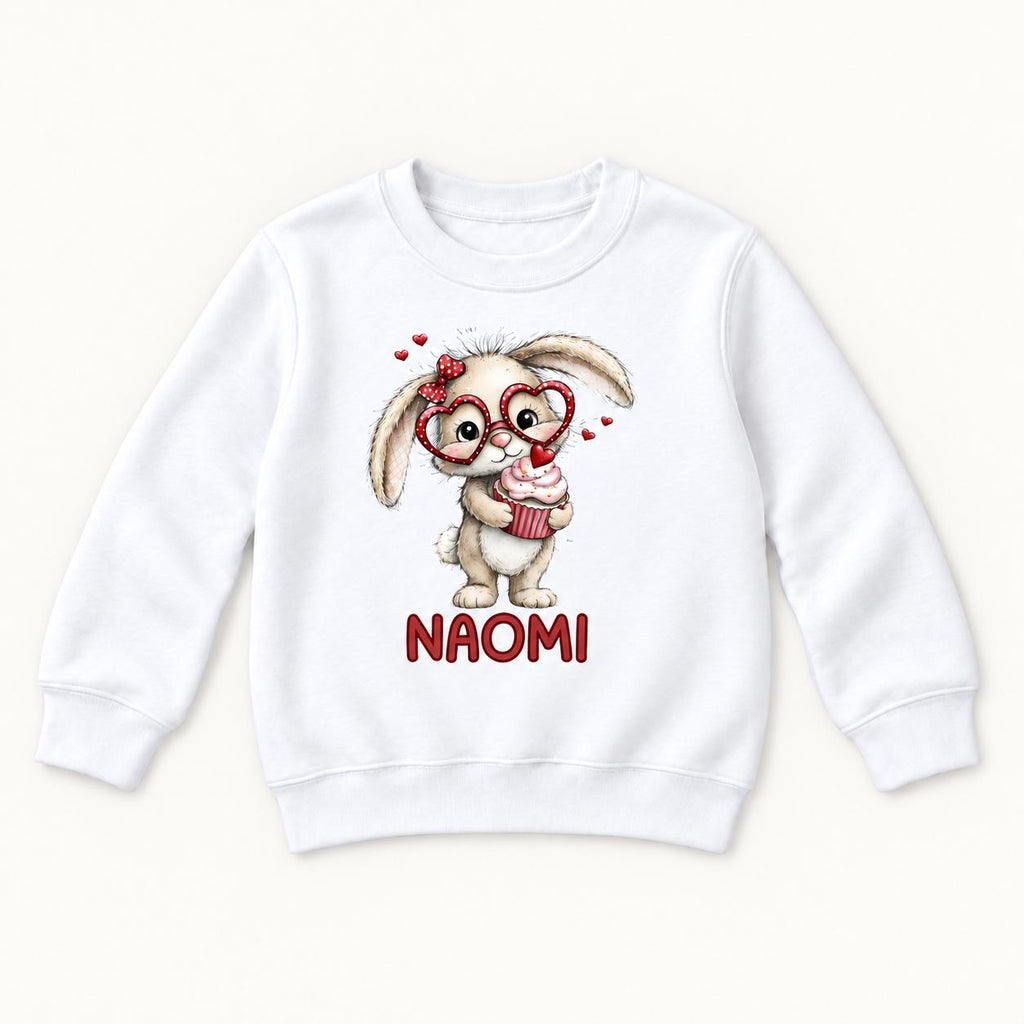 Personalized Bunny Cupcake — garment mockup or size chart