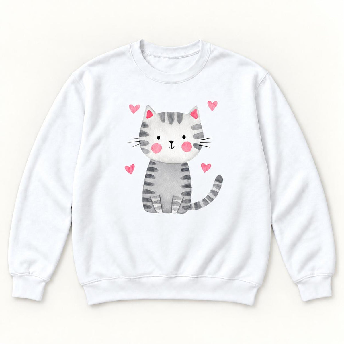 Tabby Cat — garment mockup or size chart