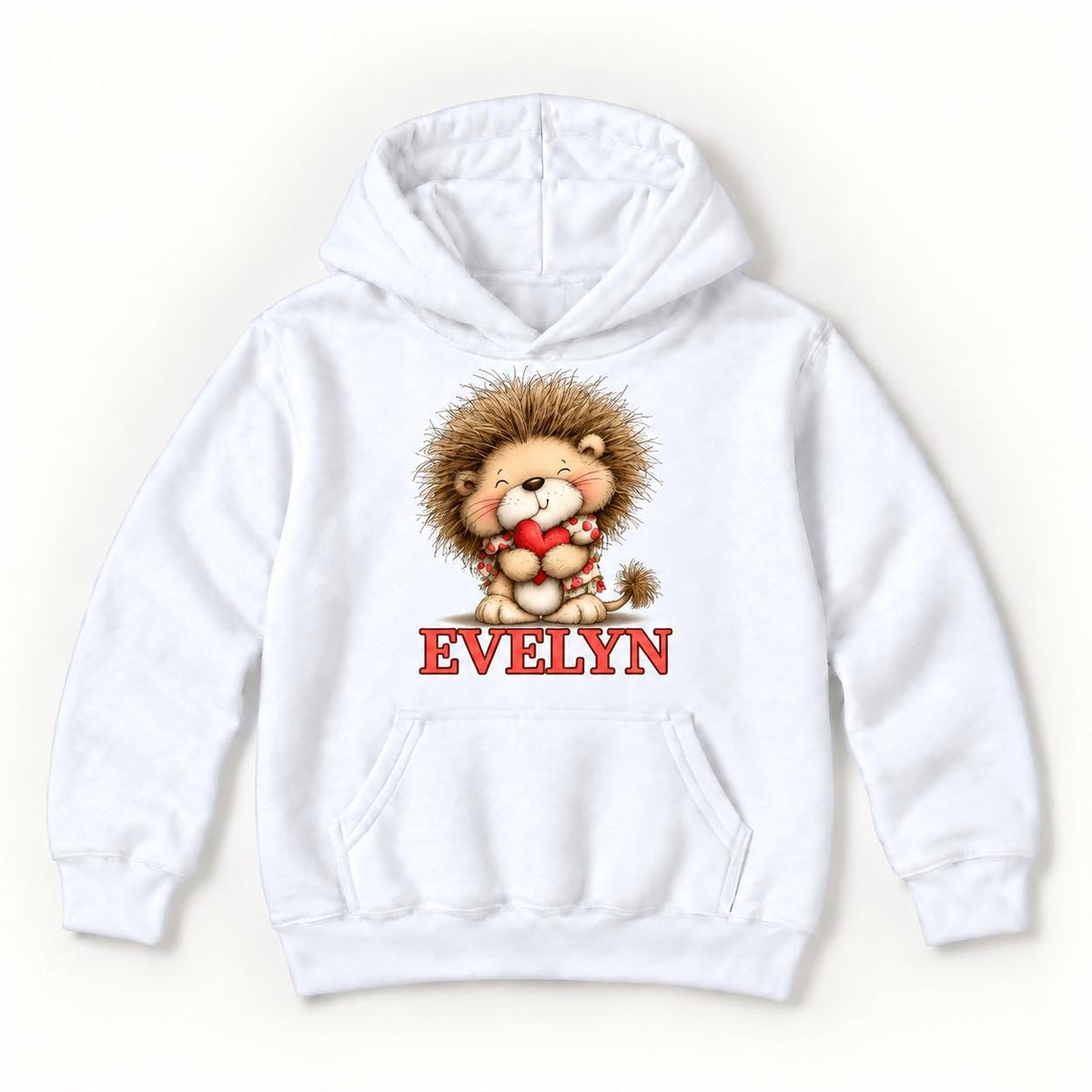 Personalized Lion — garment mockup or size chart
