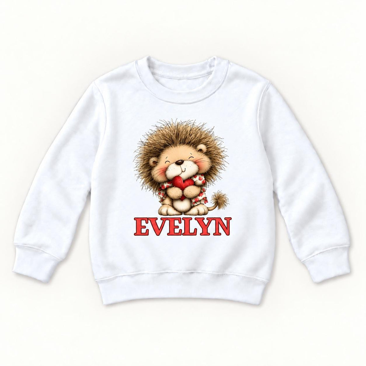 Personalized Lion — garment mockup or size chart