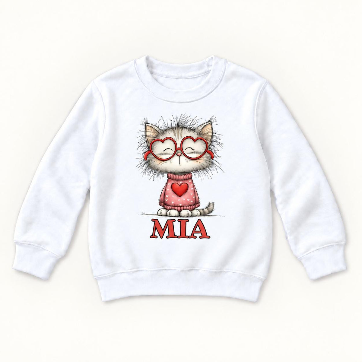 Personalized Cat — garment mockup or size chart