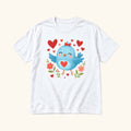 Bluebird Valentine — garment mockup or size chart
