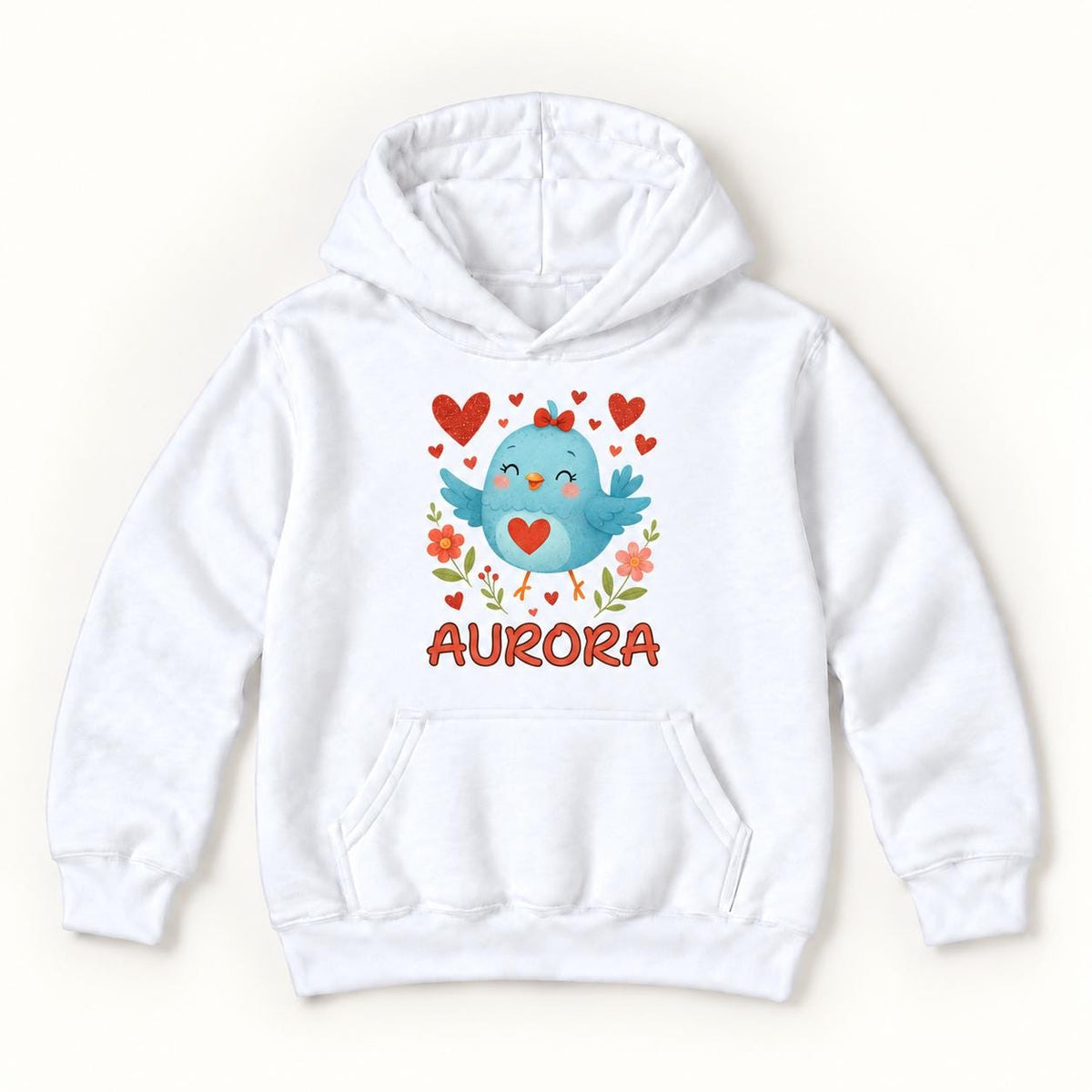Personalized Bluebird — garment mockup or size chart