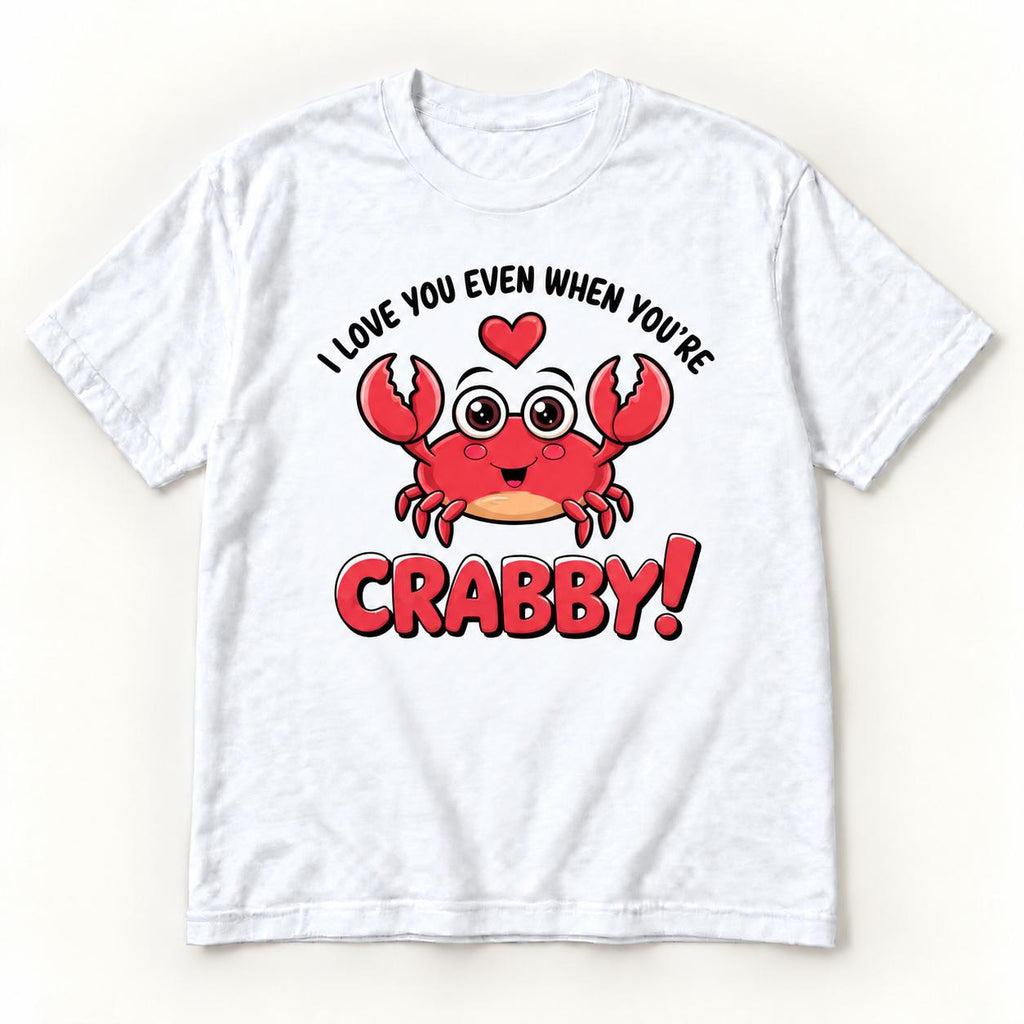 I Love You Even When You’re Crabby — garment mockup or size chart