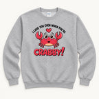 I Love You Even When You’re Crabby — garment mockup or size chart
