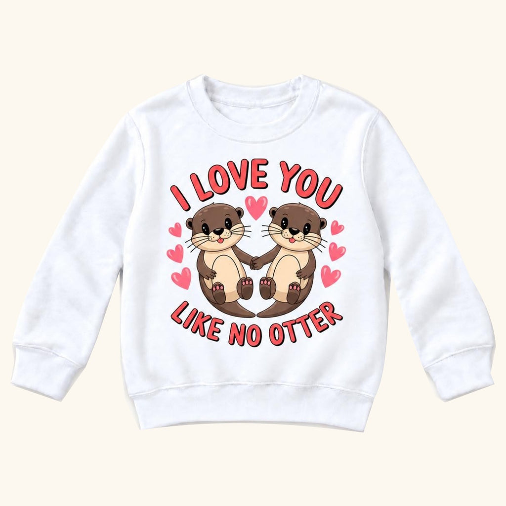 I Love You Like No Otter — garment mockup or size chart