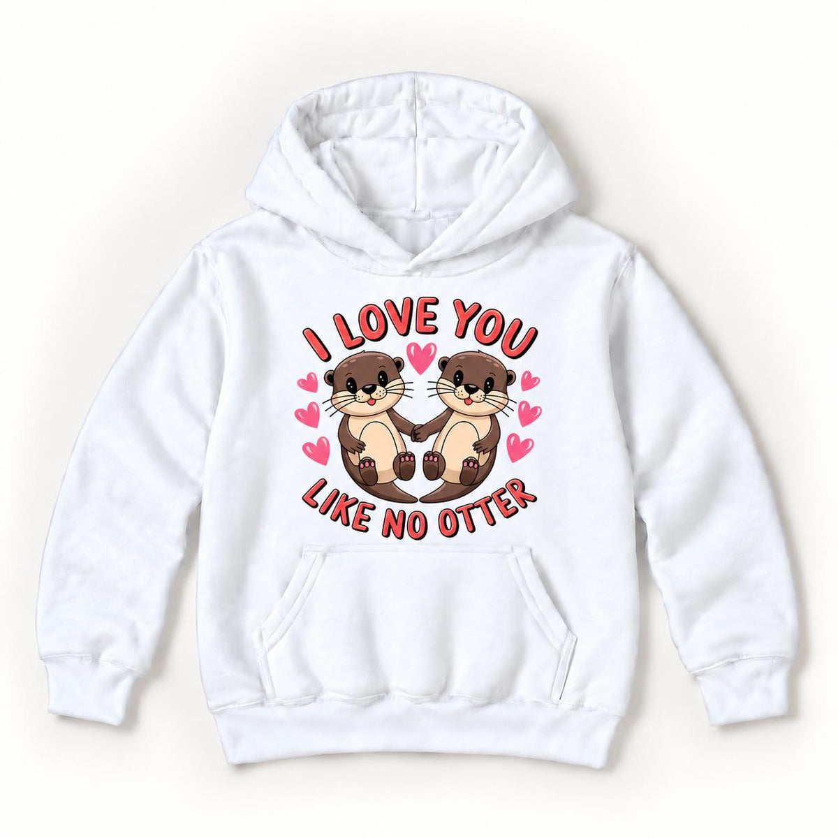 I Love You Like No Otter — garment mockup or size chart