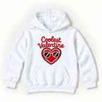 Coolest Valentine — Red Heart with Pink Sunglasses — garment mockup or size chart