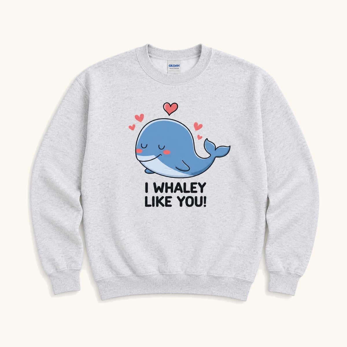 I Whaley Like You — garment mockup or size chart