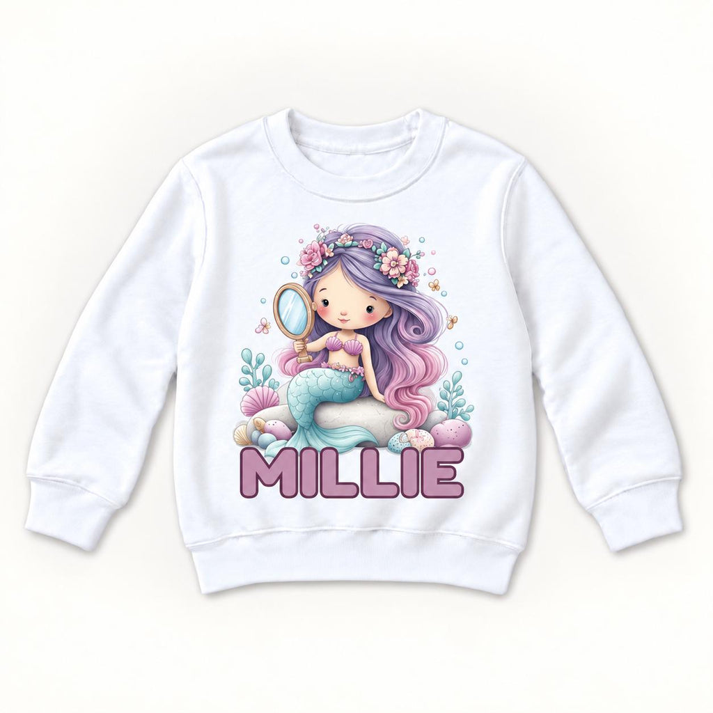 Personalized Mermaid — garment mockup or size chart