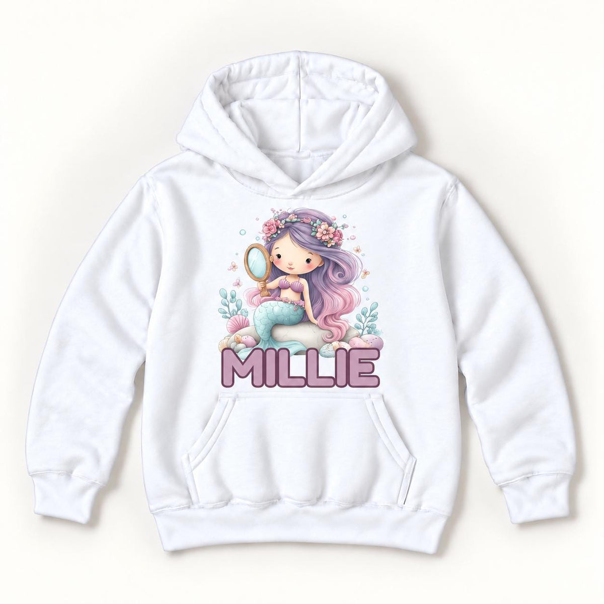 Personalized Mermaid — garment mockup or size chart