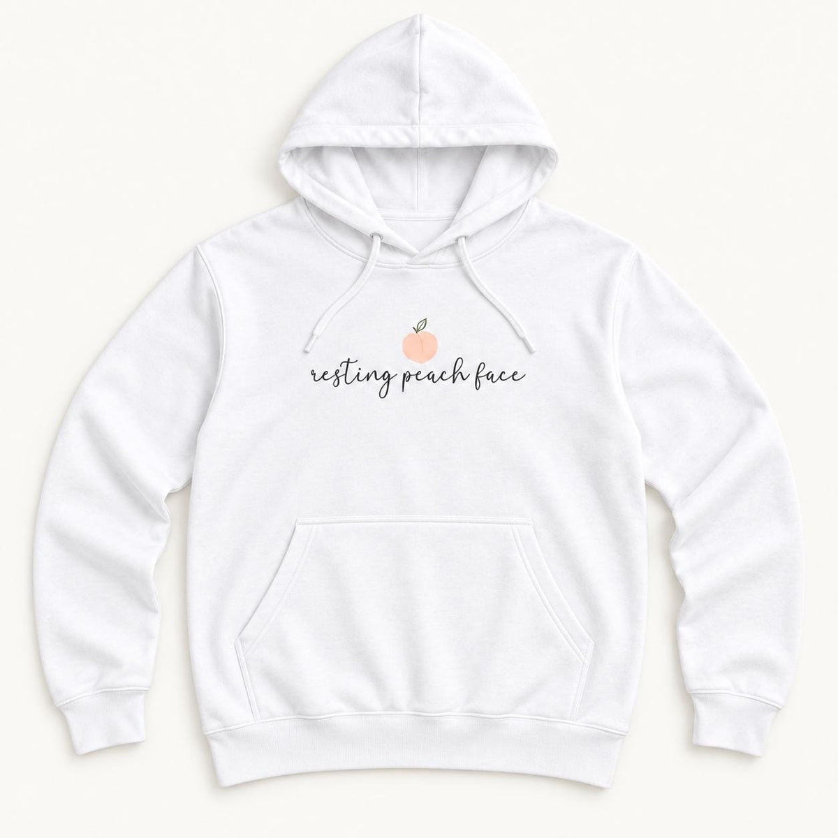 Resting Peach Face — garment mockup or size chart