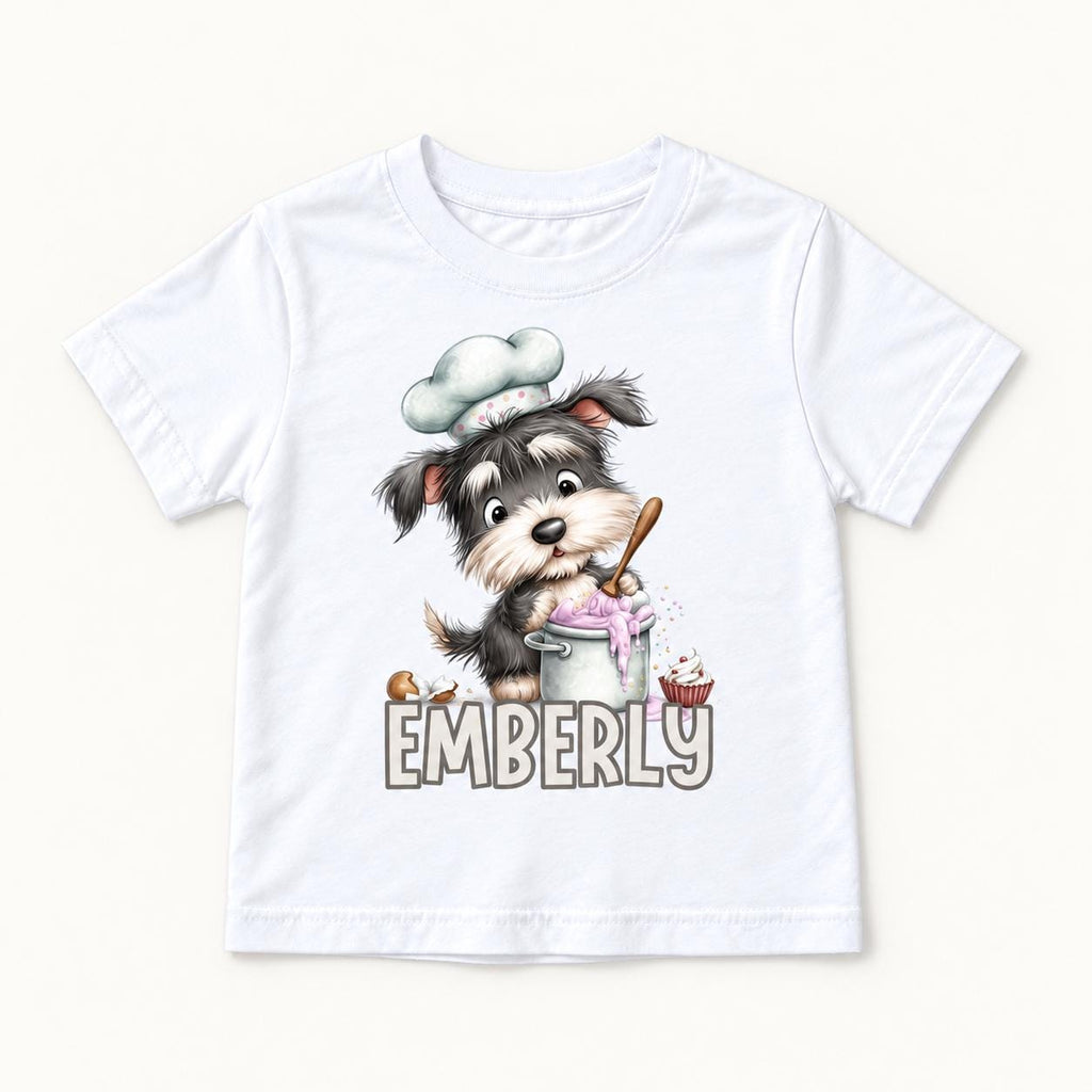 Personalized Schnauzer — garment mockup or size chart