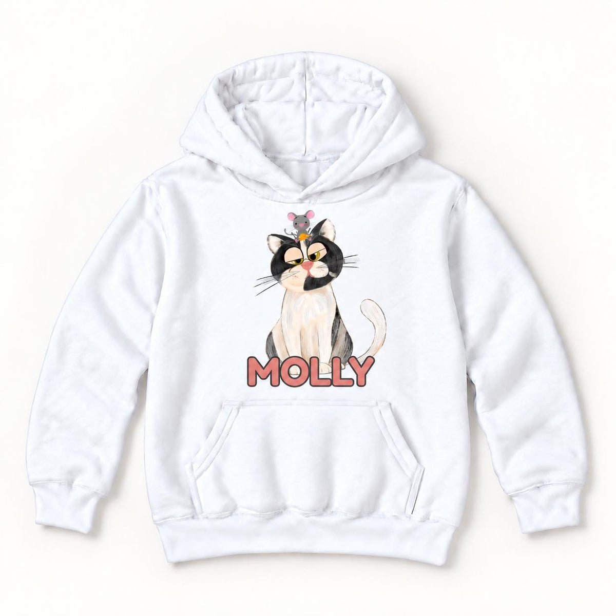 Personalized Cat and Mouse — garment mockup or size chart