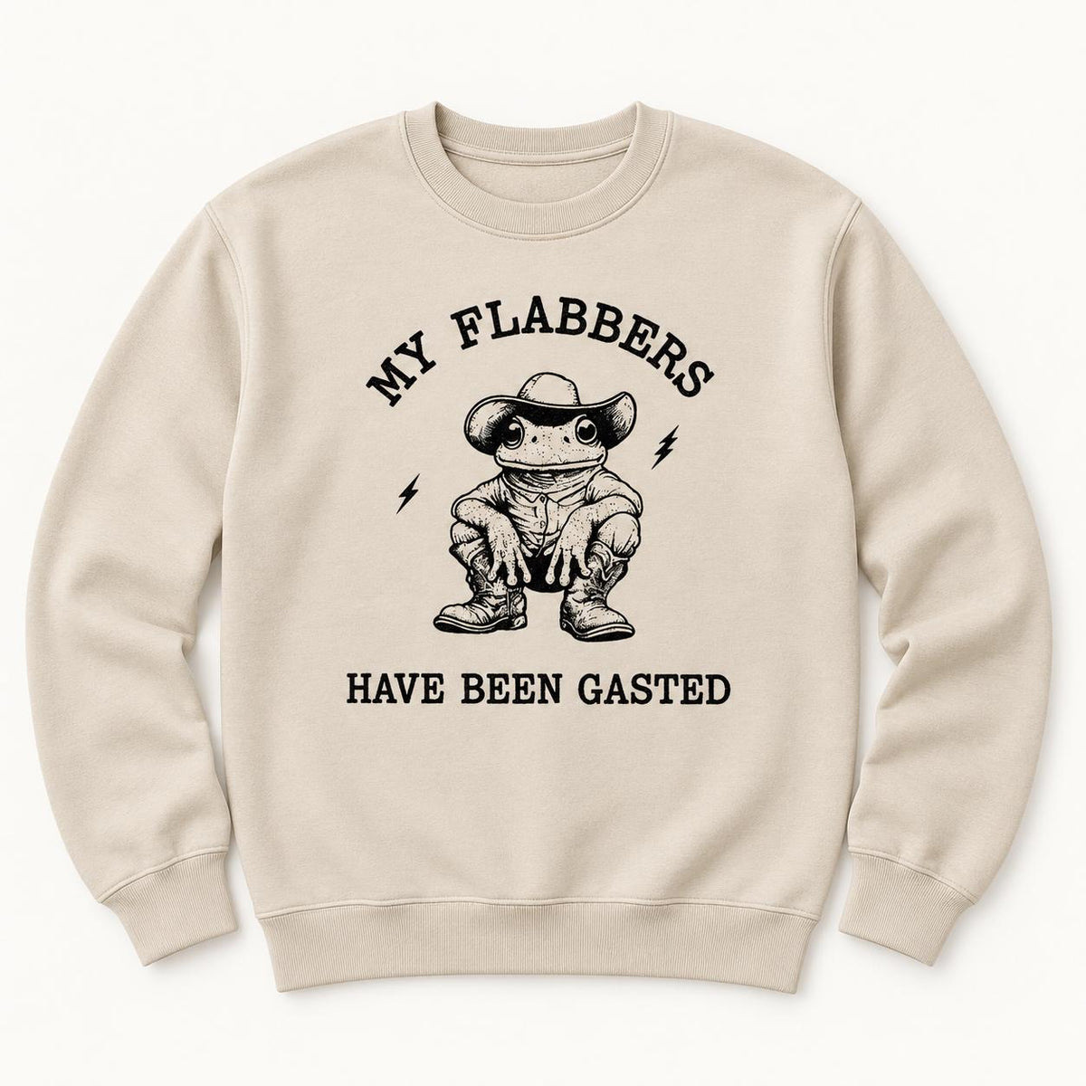 My Flabbers Have Been Gasted — garment mockup or size chart