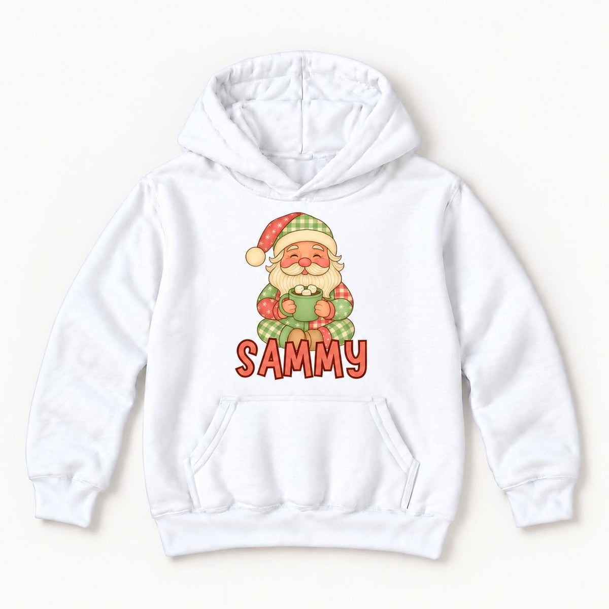 Personalized Santa Cocoa — garment mockup or size chart