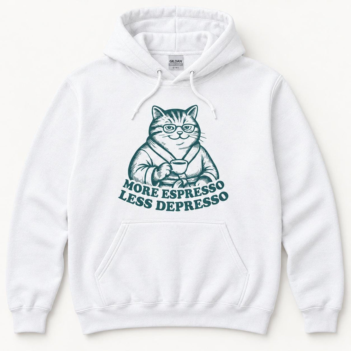 More Espresso Less Depresso — garment mockup or size chart
